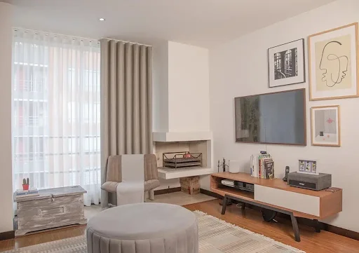 sala con cortinas medellín